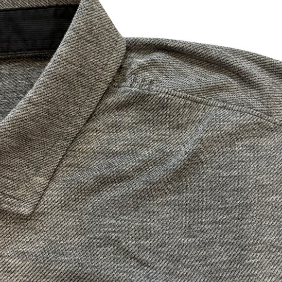 Lululemon Evolution Polo Heather Dark Gray Large Golf Casual Stretch Quick Dry - Picture 4 of 7